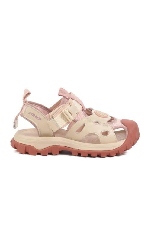 Pembe Cırtlı Hafif Unisex Çocuk Spor Sandalet 25Y614 F
