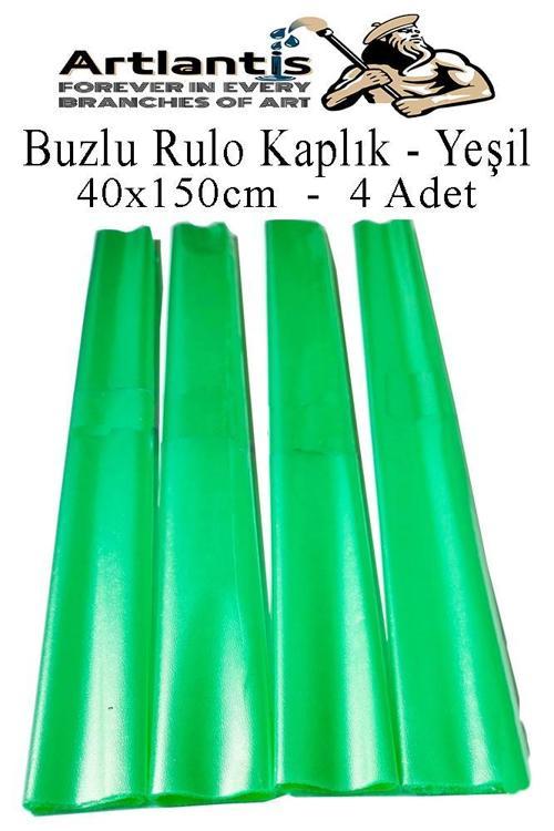 Buzlu Rulo Şeffaf Kaplık 4 Adet 40x150 cm Defter Kitap Kaplığı Okul Öğrenci Rulo Kaplık