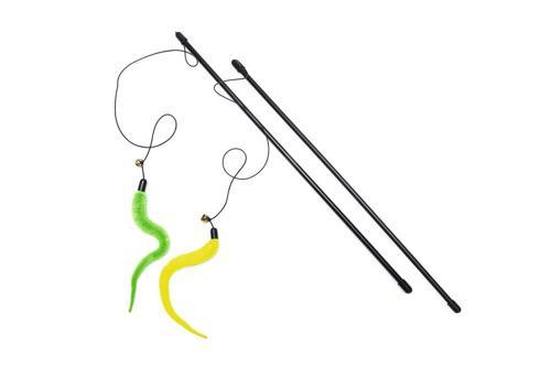 Kedi Oltası, Zilli, Peluş Oyuncaklı, Çeşitli Renklerde,