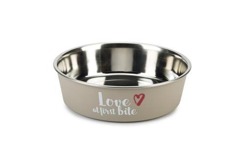 Köpek Mama Su Kabı, Paslanmaz Çelik, Gri, 21cm, 1500ml