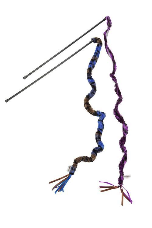 Kedi Oltası, Komple Tüylü Peluş-80cm, Kurdelalar Uc, Çeşitli Renklerde, 50cm