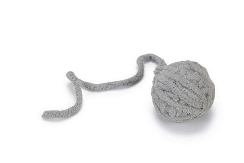 Yavru Kedi Oyuncağı, Kuyruklu Yün Top, 6,5cm, 35cm kuyruk