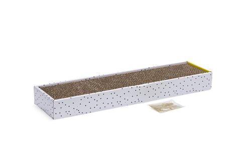 Kedi Karton Tırmalama Kutusu ve Kediotu, 47x12,5x4,5cm