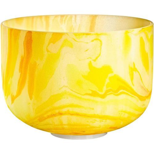 Sonic Energy 10" Marble Crystal Singing Bowl (E4, Yellow, 432 Hz, Solarplexus Chakra)
