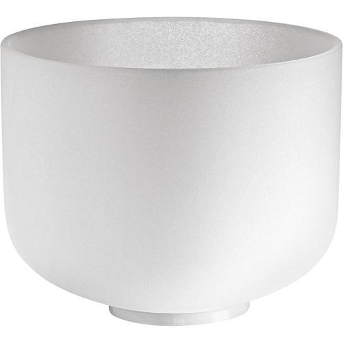 Sonic Energy 10" white-frosted Crystal Singing Bowl (D4, 432 Hz, Sacral Chakra)