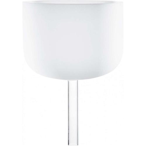 Sonic Energy 10" white-frosted Crystal Singing Bowl with handle F4, 432 Hz, Heart Chakra (CSBH10F)
