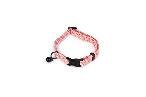 Kedi Boyun Tasması, Zilli, Pembe, 24,5-33cm