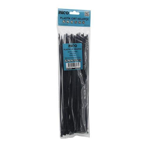 SİYAH   3.6X300MM  PLASTİK CIRT KELEPÇE  100PCS (2818)