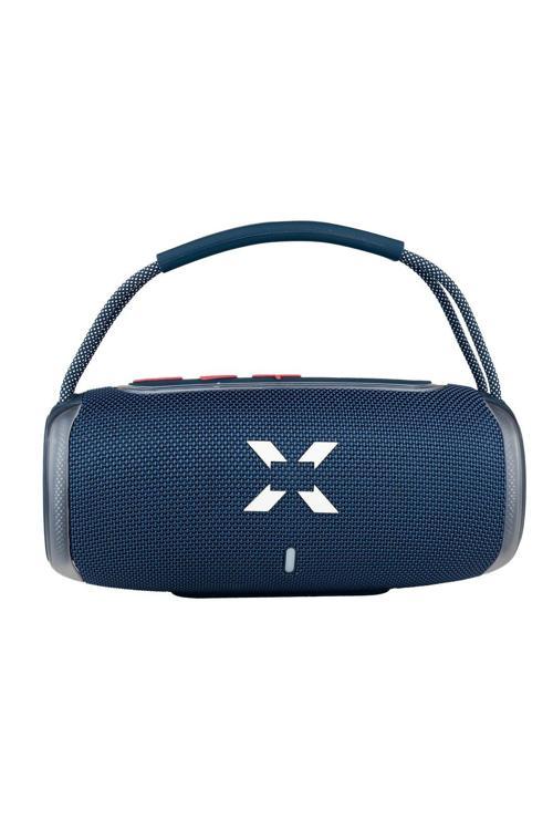 Boombox Taşınabilir Bluetooth Hoparlör TWS Stereo 20W TF Aux Speaker RGB Ses Bombası Mavi X6701