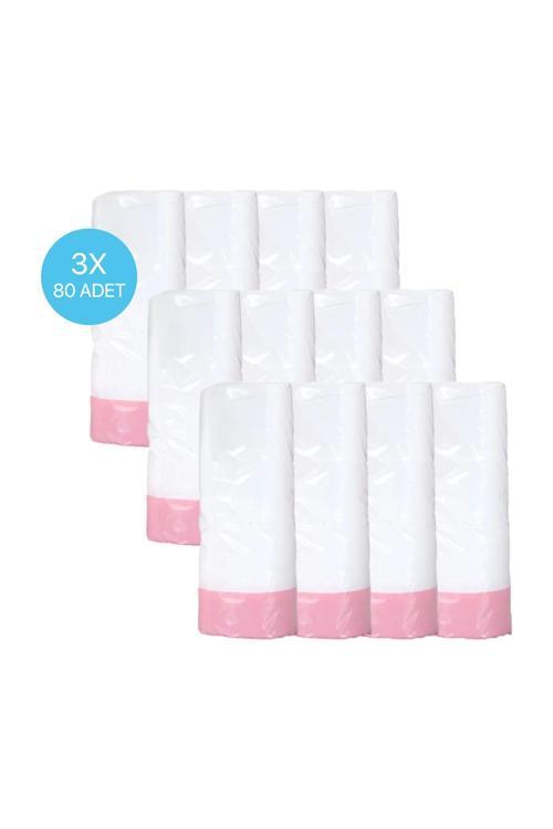 Akıllı Kedi Tuvaleti Çöp Poşeti Seti 3x80 240 Adet 45x32cm (X8620 ILE UYUMLUDUR)