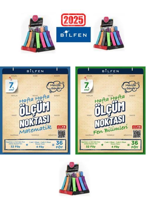 2025 7.Sınıf Matematik-Fen Hafta Hafta Ölçüm Noktası Uygulamalı Soru-Deneme Seti+Kalemlik