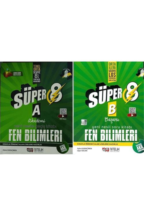 Nitelik Yayınları 8.Sınıf Yeni Nesil Süper Fen Bilimleri (A) Ve (B) (2 Kitap)