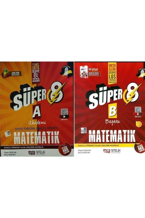 Nitelik Yayınları 8.Sınıf Yeni Nesil Süper Matematik (A) Ve (B) (2 Kitap)