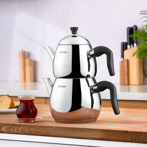 Duru Mini Çaydanlık Takımı Siyah 0.75 - 1.5 Lt