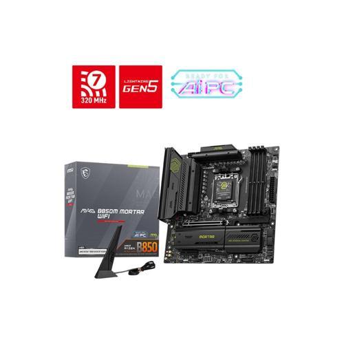 MAG B850M MORTAR WIFI AMD Ryzen B850 AM5 Soket 8400MT/s  Wi-Fi 7 mATX Anakart