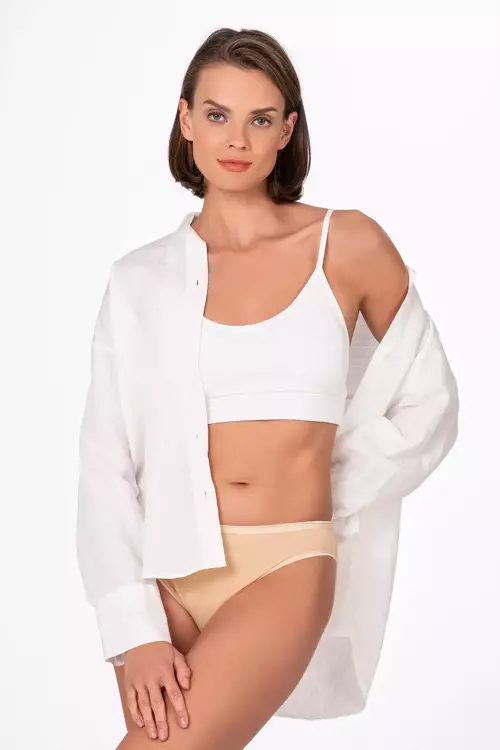 Pamuklu Likralı Süprem Slip Külot | Ten K6120