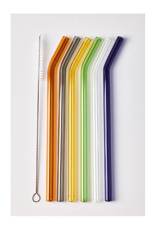 15960 Straw Cam Pipet Fırça Seti Renkli 6lı