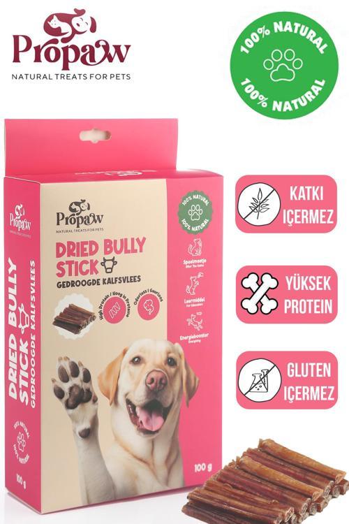 Kurutulmuş Dana Kamış Çiğnemelik Köpek Ödül Maması %100 Doğal Tüm Irklar İçin Yüksek Protein 100 g
