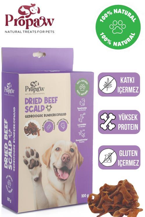Kurutulmuş Dana Paça Derisi Çiğnemelik Köpek Ödül Maması %100 Doğal Tüm Irklar İçin Protein 100 g