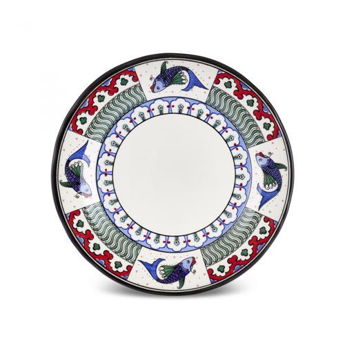 İznik Balık Pasta Tabağı 21 cm