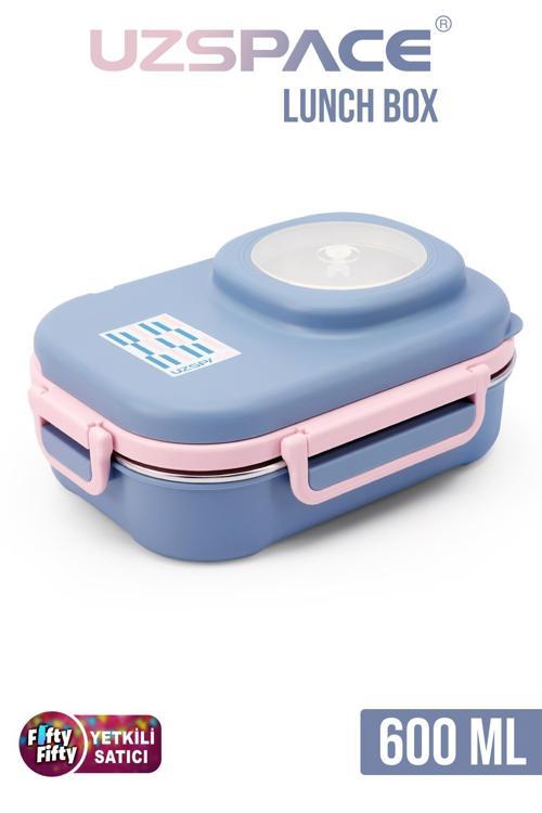 600 ML Çorba Kaseli-Çelik Kaşık Çatallı Paslanmaz Çelik Bento Lunch Box Yeni Nesil Sefer Tası-FFLBOX8021600