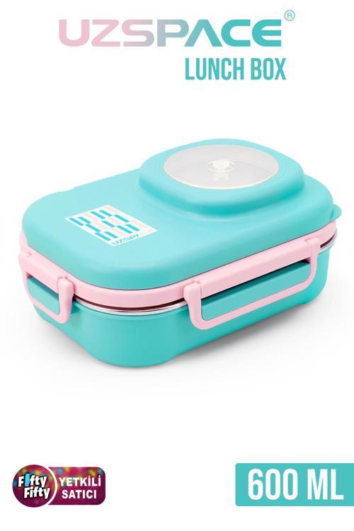 600 ML Çorba Kaseli-Çelik Kaşık Çatallı Paslanmaz Çelik Bento Lunch Box Yeni Nesil Sefer Tası-FFLBOX8021600
