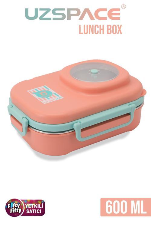 600 ML Çorba Kaseli-Çelik Kaşık Çatallı Paslanmaz Çelik Bento Lunch Box Yeni Nesil Sefer Tası-FFLBOX8021600