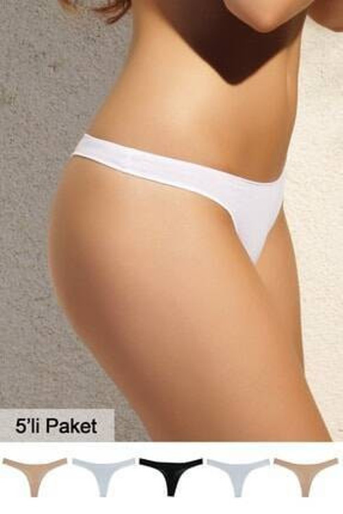 Kadın Pamuklu Tanga 5li