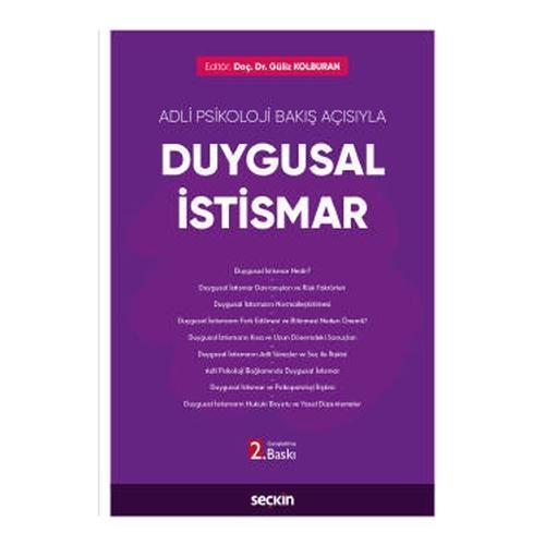 Adli Psikoloji Bakış Açısıyla Duygusal İstismar (2.Baskı) Güliz Kolburan 2021/11