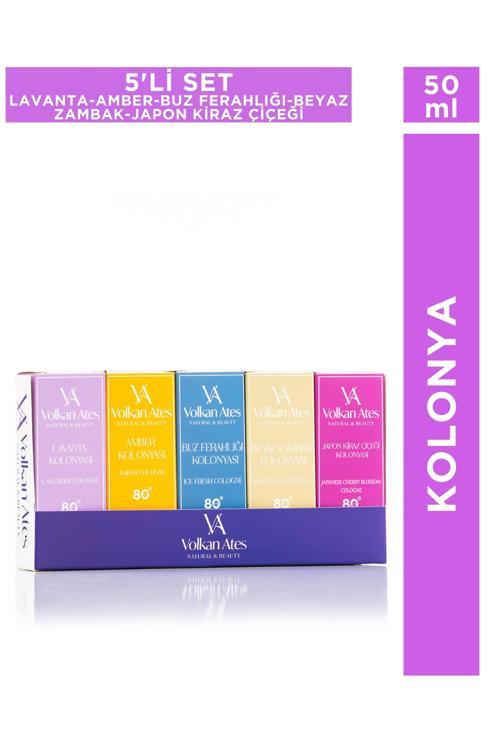 5'li Parfümlü Kolonya Seti 50 ml