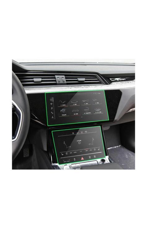 Audi E-Tron Gösterge Ve Multimedya Çift Ekran Koruyucu Navigasyon 9H Nano Ekran Koruyucu