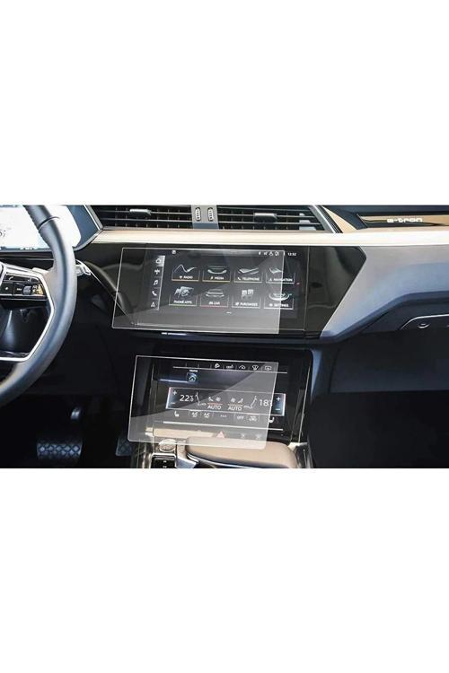 Audi A6 Navigasyon Ve Alt Kontrol Paneli 9H Nano Ekran Koruyucu 2019-2023