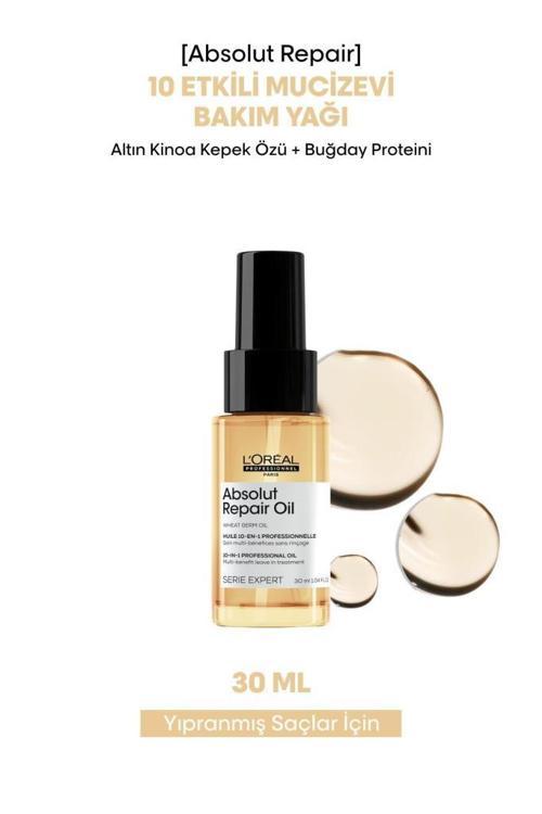 Loreal Professionnel Absolut Repair Normal-Hassaslaşmış Saçlar İçin 10’u 1 Arada Durulanmayan Saç Bakım Yağı 30 ml