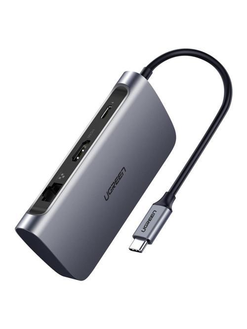 50771 CM212 6 in 1 USB C to 1GB/s Ethernet, 4K HDMI, USB 3.0 Hub Çoklayıcı 100W Hızlı PD Şarj