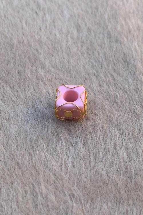 Altın Pembe Orta Boy Telkari Hülyam Boncuk