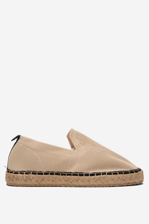 Unisex El Yapımı Triko Espadril BEJ