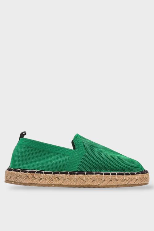 Unisex El Yapımı Triko Espadril Yeşil