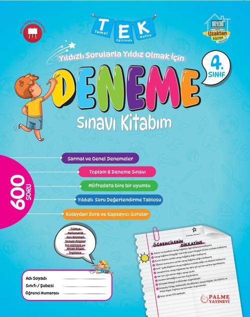 4. Sınıf Tek Deneme Sınavı Kitabım Komisyon 2023