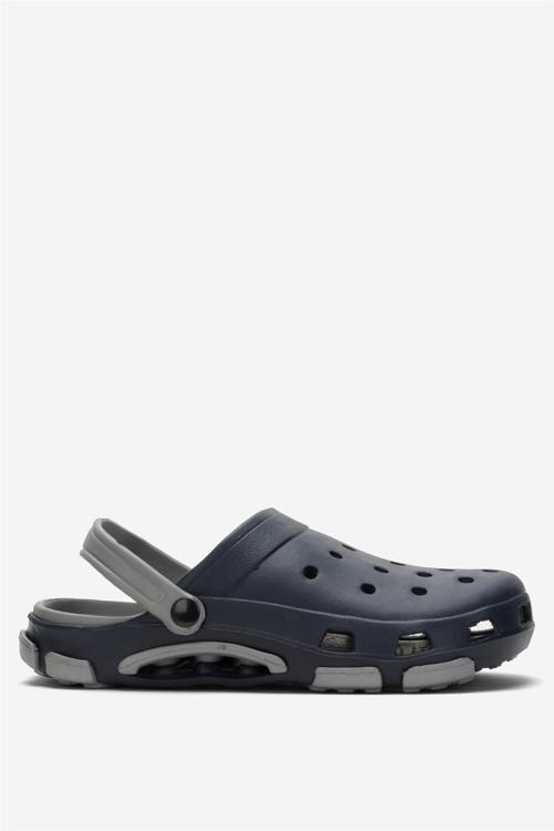 Unisex Çift Tabanlı Ortopedik Hemşire Doktor Aşçı Laboratuvar Deniz Havuz Terliği Sandalet LACİVERT - GRİ