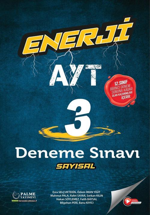 Yks Ayt Enerji 3 Sayısal Deneme Sınavı 1.Dönem Komisyon 2023