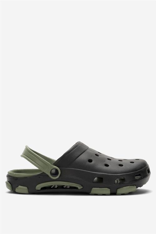 Unisex Çift Tabanlı Ortopedik Hemşire Doktor Aşçı Laboratuvar Deniz Havuz Terliği Sandalet SİYAH - YEŞİL