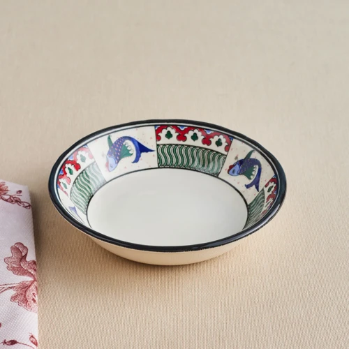 x Ömür Akkor İznik Balık Çerezlik 14 cm