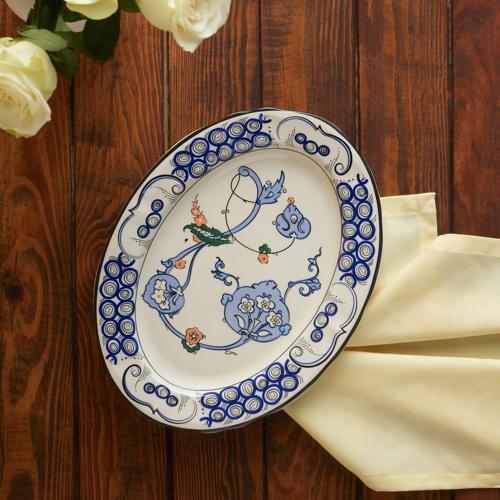 x Ömür Akkor İznik Hatai Kayık Tabak 30 cm