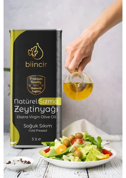 Natürel Sızma Erken Hasat Soğuk Sıkım Zeytinyağı 5 Lt