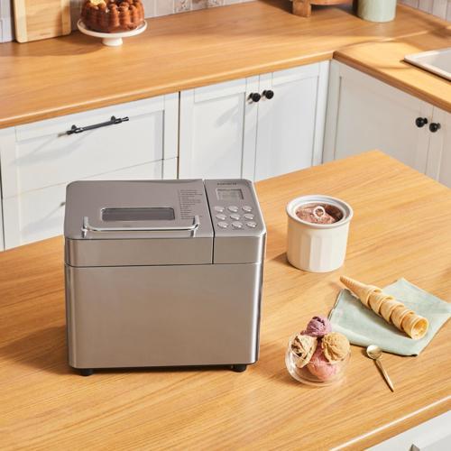 Bake Ice Inox 15 in 1 Çok Fonksiyonlu Dondurma, Reçel, Yoğurt, Hamur Yoğurma ve  Ekmek Yapma Makinesi