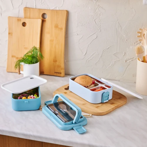 Puga Çatal Kaşıklı Lunch Box 700 Ml Mavi