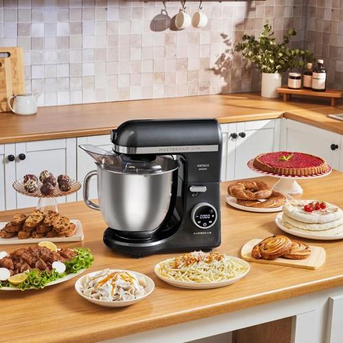 Mastermaid Chef Ultra D2000W Dijital Ekranlı Hamur Yoğurma Makinesi Matte Black 7L
