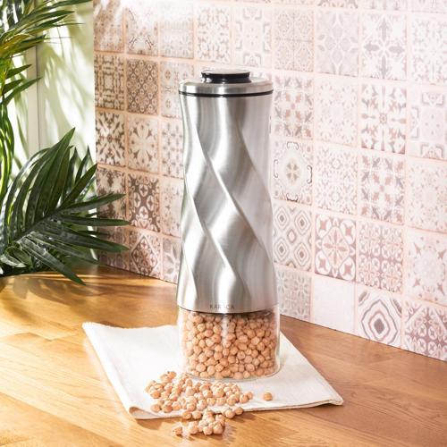 Tottori İnox Vakumlu Cam Saklama Kabı XL