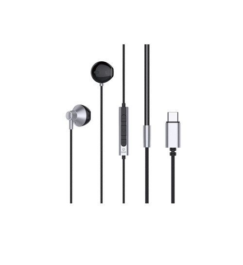 TYPE-C KAPSÜL KABLOLU KULAKLIK GRİ