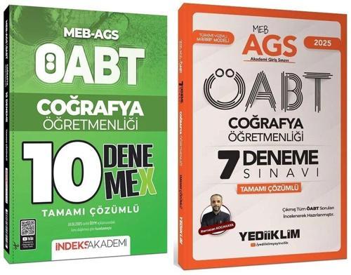 Yediiklim + İndeks 2025 ÖABT MEB-AGS Coğrafya Öğretmenliği 7+10 Deneme 2 li Set - Ramazan Kocakaya Yediiklim + İndeks Ak